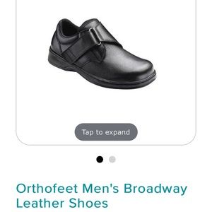 ORTHOFEET BROADWAY MENS LEATHER SHOES.    11.5 D